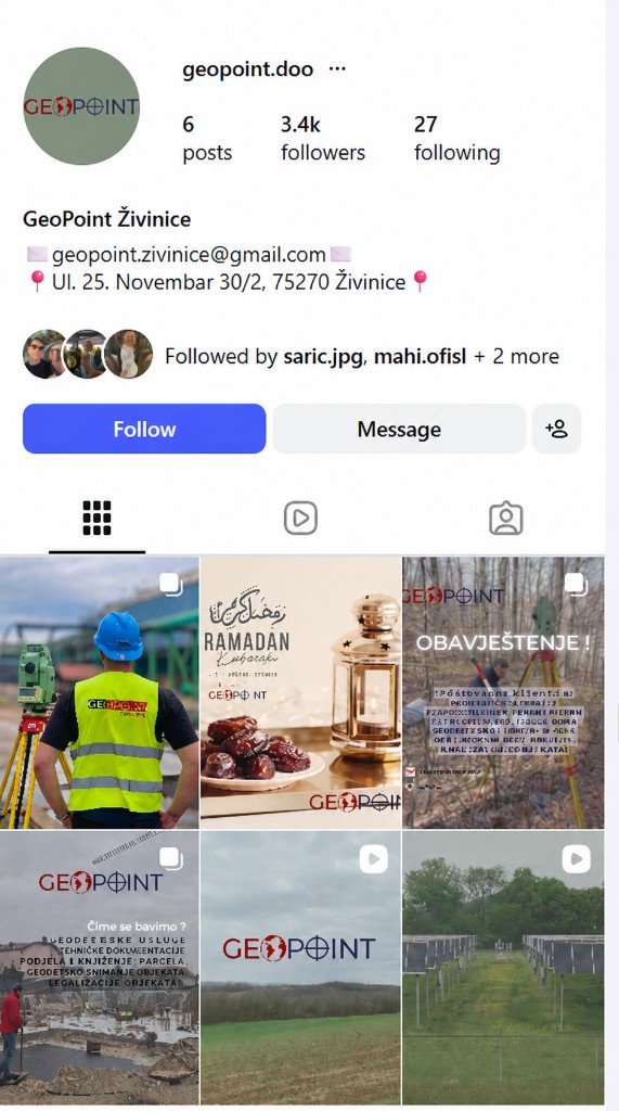 GeoPoint Instagram profile